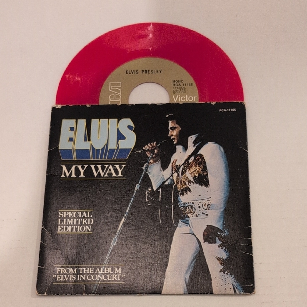 Very Rare Elvis Presley 'My Way' Special Edition Vinyl 45 Red